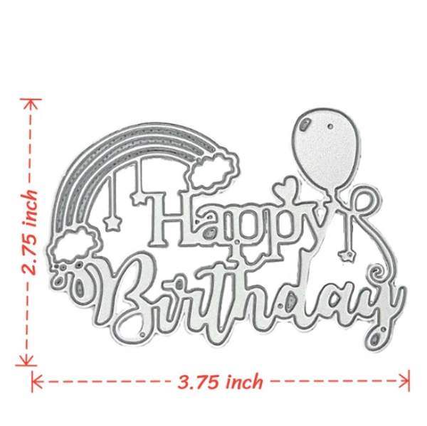 Craft Affaire Happy Birthday Designer Wording Cutting Die